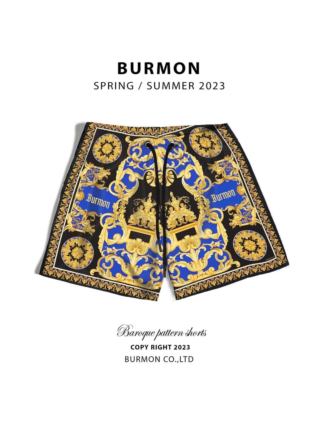 Baroque Pattern Short